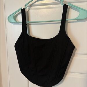 Black Women's corset style crop top